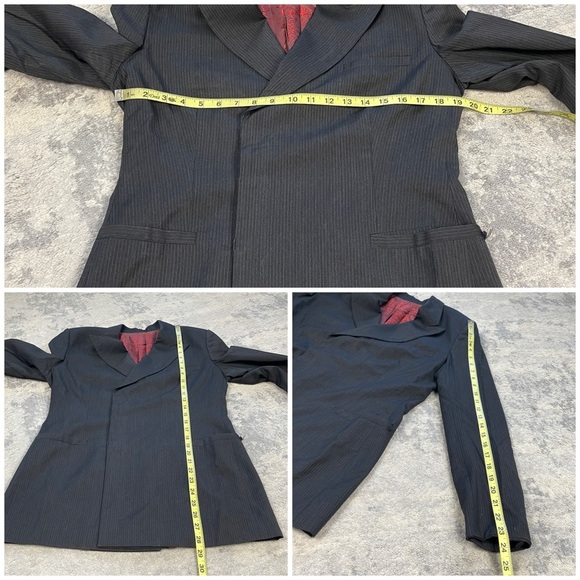 Jean Paul Gaultier Classique Wool Blend Blazer Sport Coat Jacket Pinstripe 10 - Picture 16 of 16